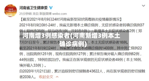 河南增3例感染者(河南新增3例本土确诊病例)