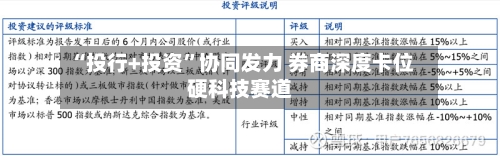 “投行+投资”协同发力 券商深度卡位硬科技赛道