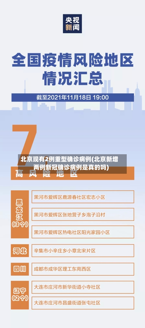 北京现有2例重型确诊病例(北京新增两例新冠确诊病例是真的吗)-第2张图片