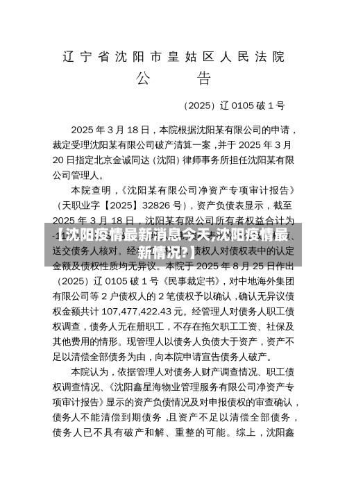 【沈阳疫情最新消息今天,沈阳疫情最新情况?】