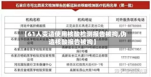 【61人变造使用核酸检测报告被拘,伪造核酸报告被拘】-第2张图片