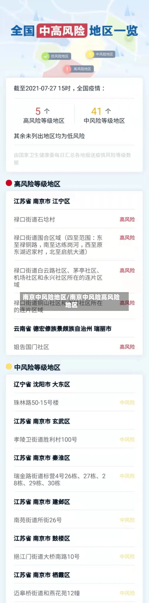 南京中风险地区/南京中风险高风险地区-第2张图片
